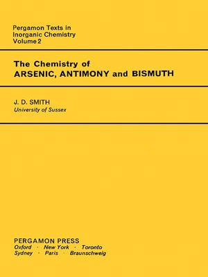 cover image of The Chemistry of Arsenic, Antimony and Bismuth